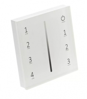 Dotekový ovládač stmívač LUX čtyř kanálový vypínačový bílý